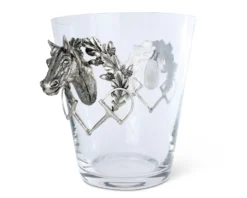 Vagabond House Horse Head Glass Ice Bucket -Farm housse vagabond house equestrian horse head glass ice bucket h126hl 31279087255600