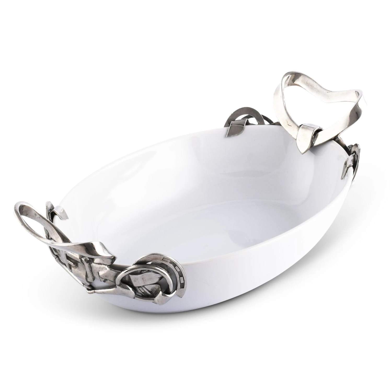 Vagabond House Horseshoe & Bit Stoneware Dish 3 Vagabond House Horseshoe & Bit Stoneware Dish