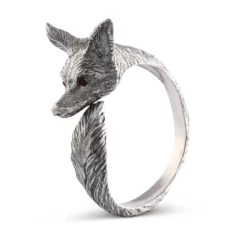 Pewter Fox Napkin Ring -Farm housse vagabond house morning hunt pewter fox napkin ring b115o 1 31279274360880