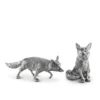 Pewter Foxes Salt & Pepper Set -Farm housse vagabond house morning hunt pewter foxes salt pepper set v116f 31279273705520
