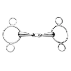 Weatherbeeta Korsteel Stainless Steel French Link 2 Ring Dutch Gag Bit